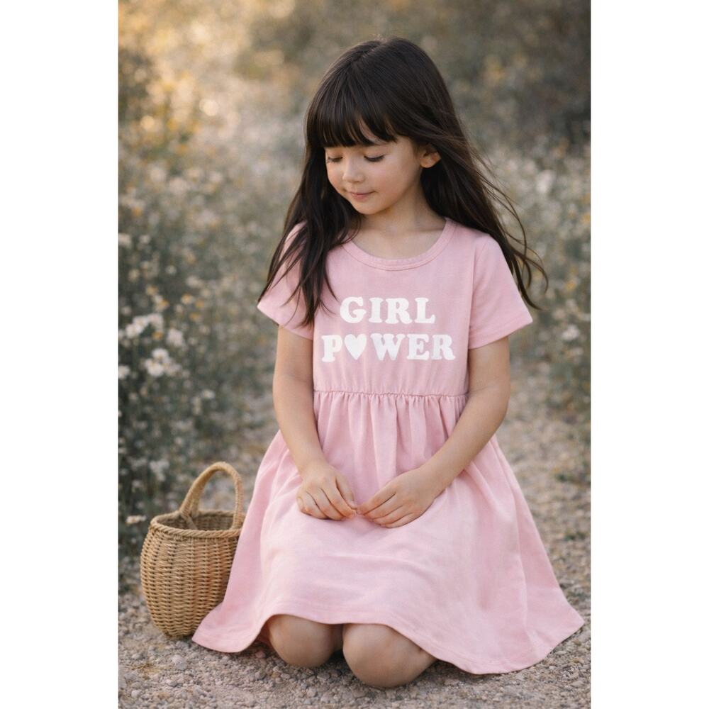Celebrate Girl Power ♡ Mauve Inspirational Casual Tee Shirt Dress 6
